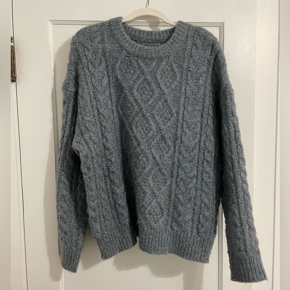 Daily Drills Oversized Knit Sweater in Frost